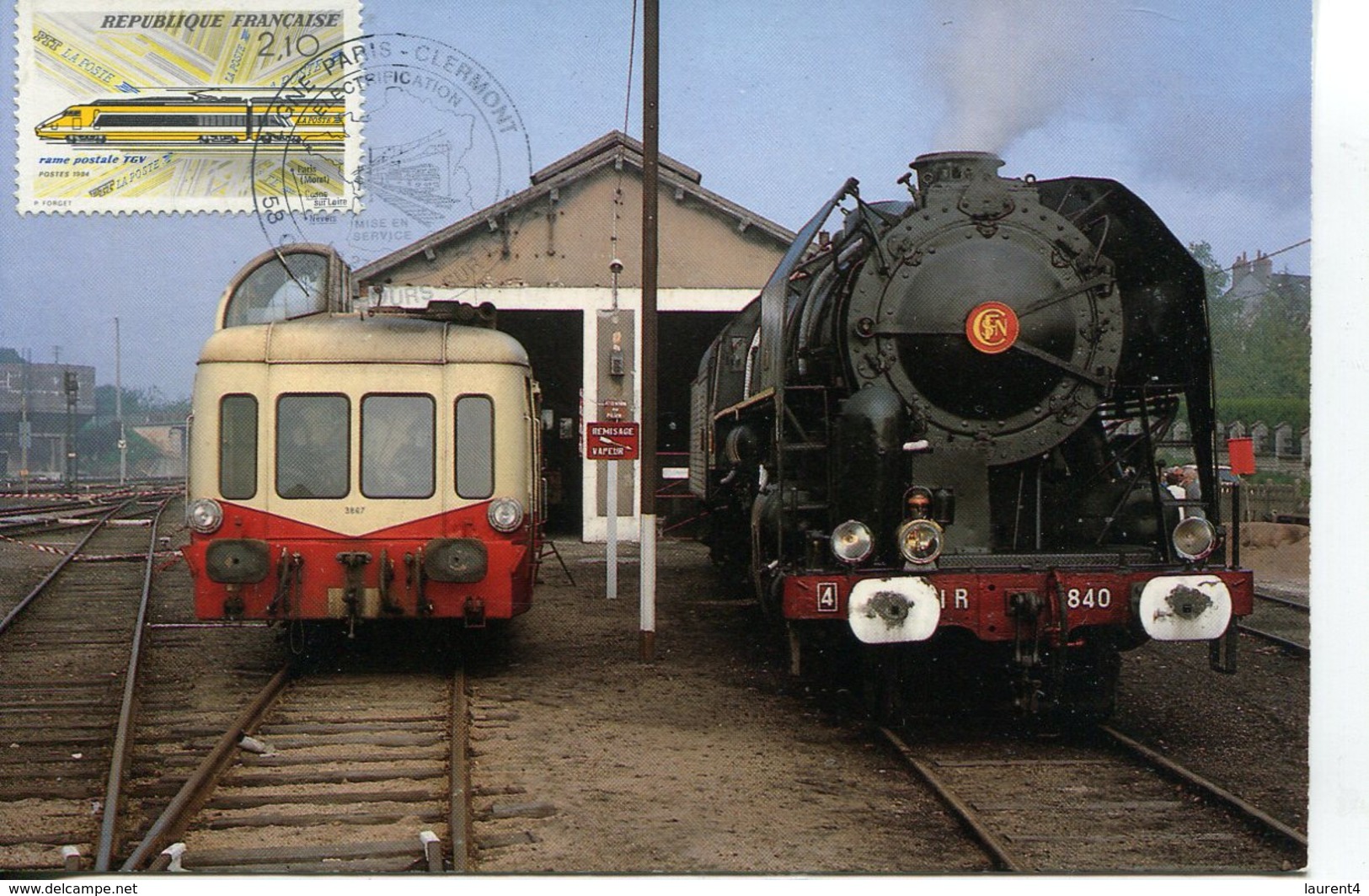 (M+S 446) France - Railway Maxicard - Trdain - Gares - Avec Trains