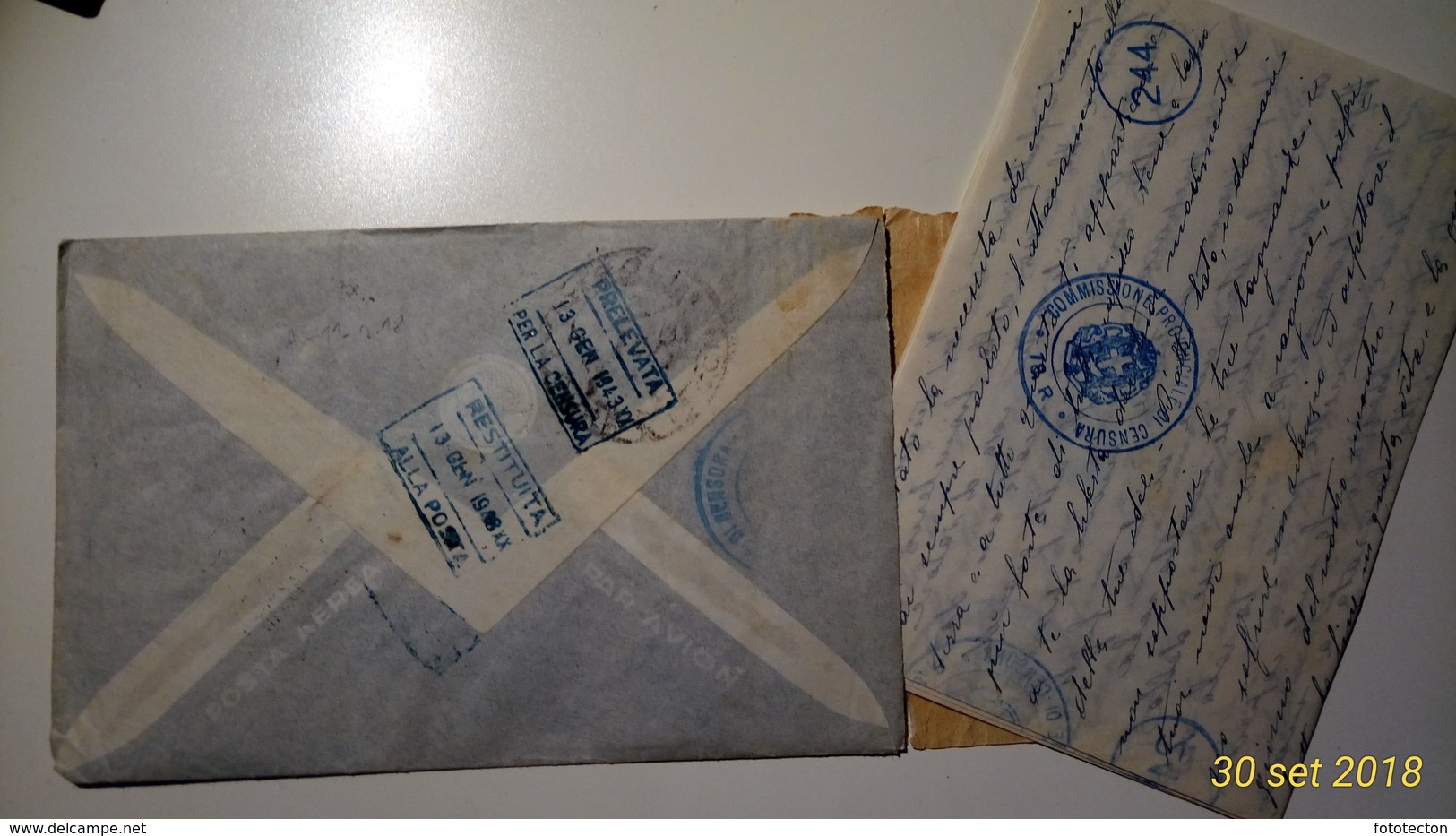 Storia Postale - Busta Con Lettera - 50c + 50c - 1943 - Timbro Censura - Da Roma Prati A Tripoli  -espresso, Posta Aerea - Marcophilie (Avions)