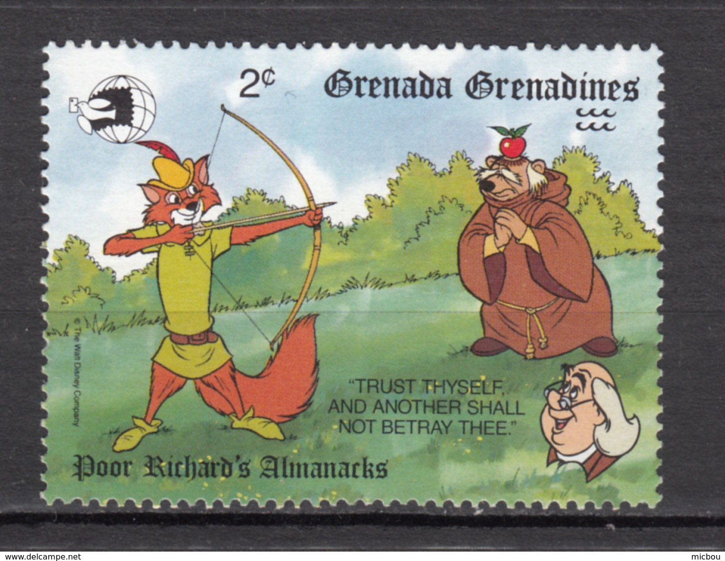 Grenada, Disney, Tir à L'arc, Archery, Renard, Fox, Pomme, Apple, Robin Des Bois, Robin Hood - Tir à L'Arc