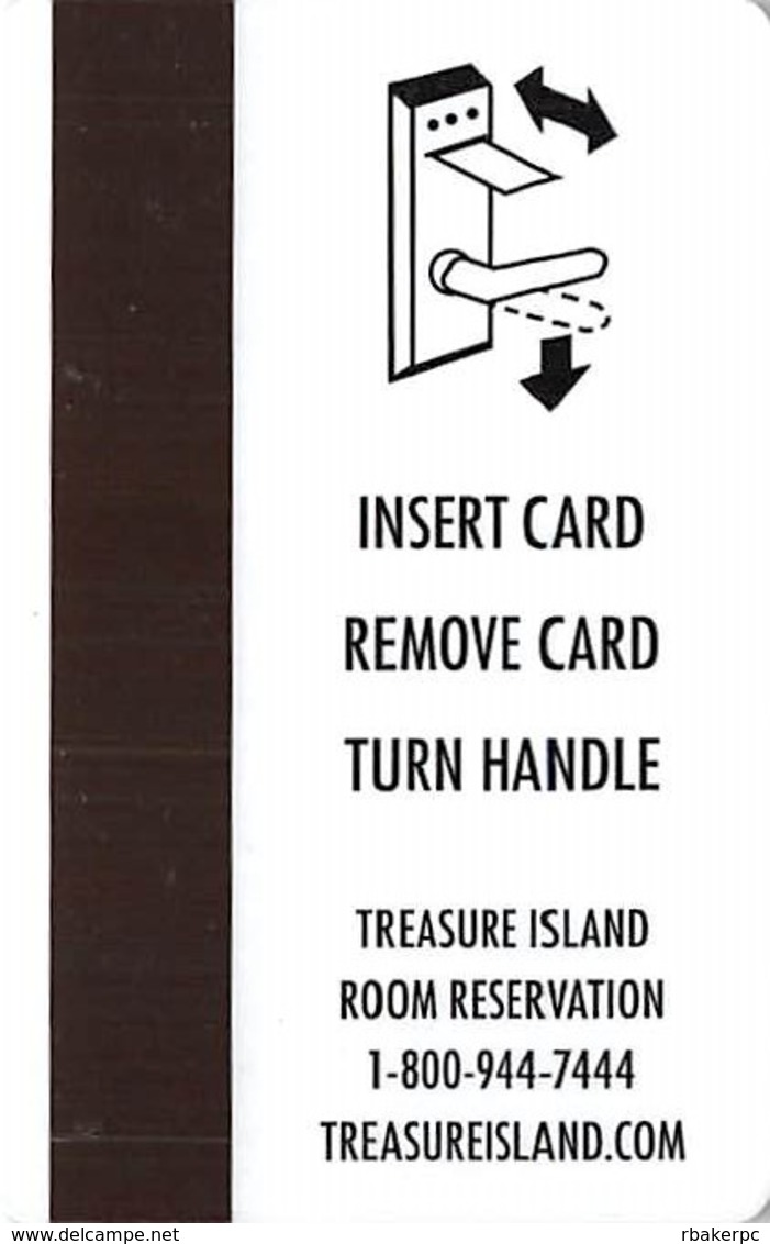 Treasure Island Casino - Las Vegas, NV - Hotel Room Key Card - Hotel Keycards