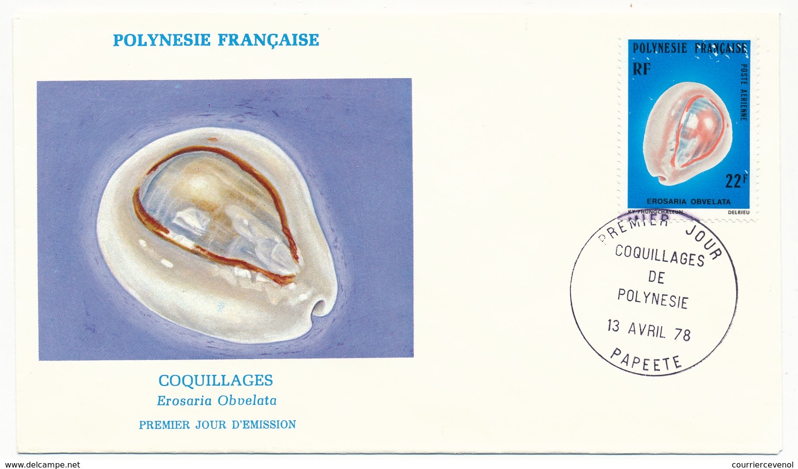 POLYNESIE FRANCAISE - 3 FDC - Coquillages De Polynésie - 13 Avril 1978 - PAPEETE - FDC