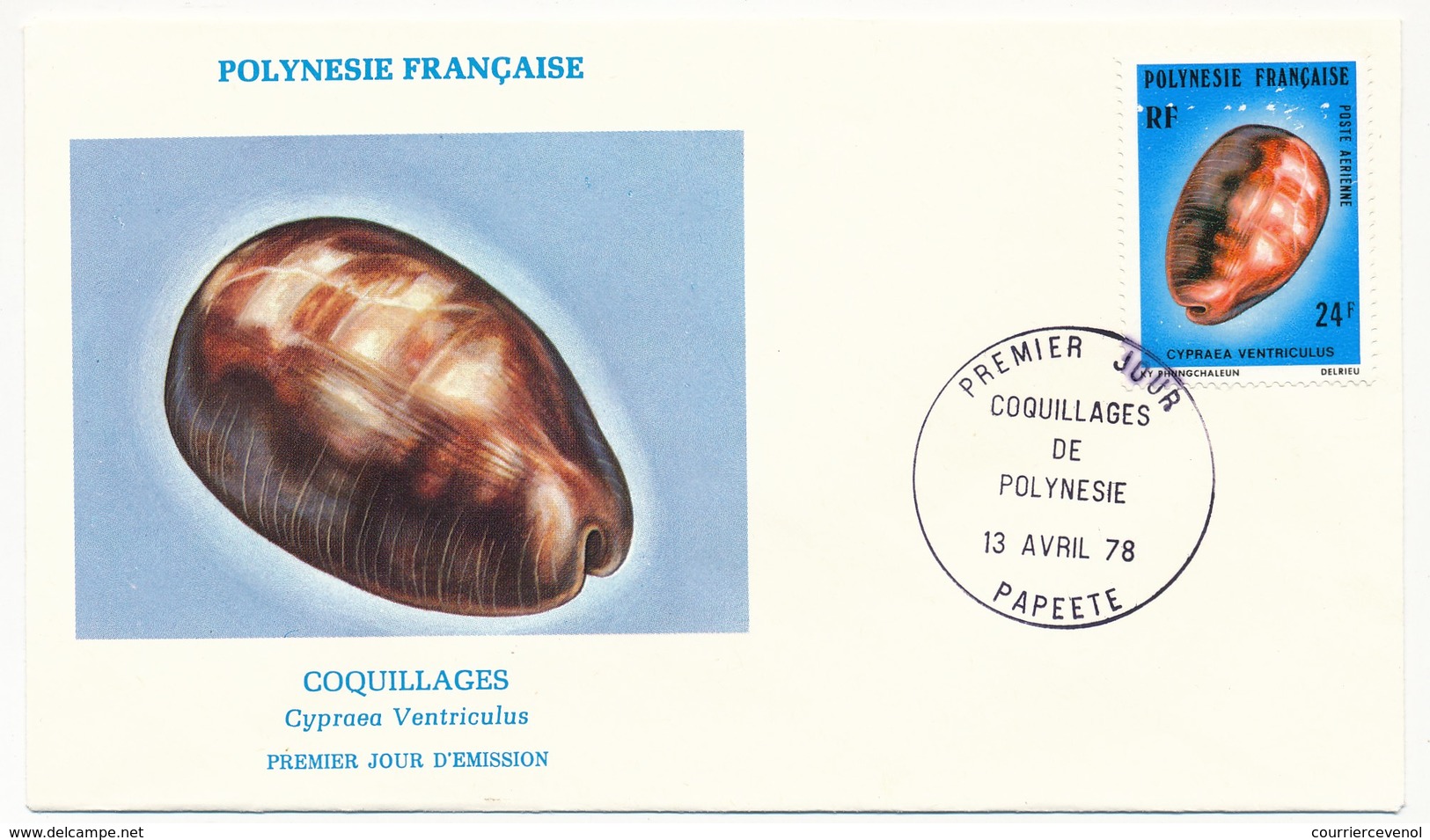 POLYNESIE FRANCAISE - 3 FDC - Coquillages De Polynésie - 13 Avril 1978 - PAPEETE - FDC