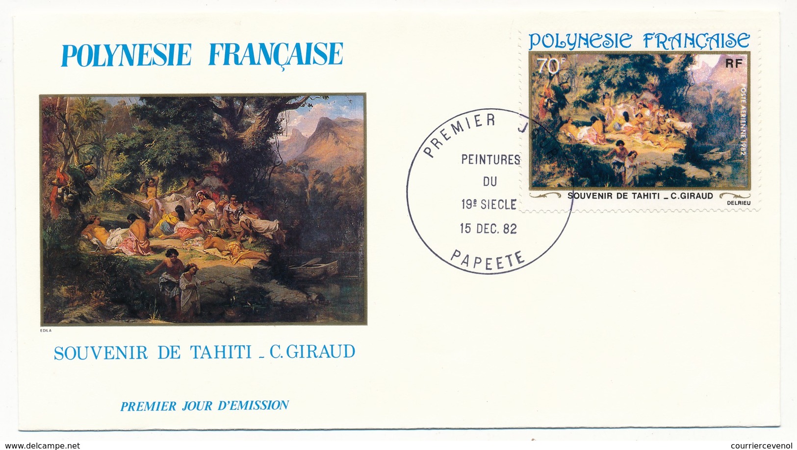 POLYNESIE FRANCAISE - 4 FDC - Peintures Du 19eme Siècle - 15 Dec 1982 - Papeete - FDC