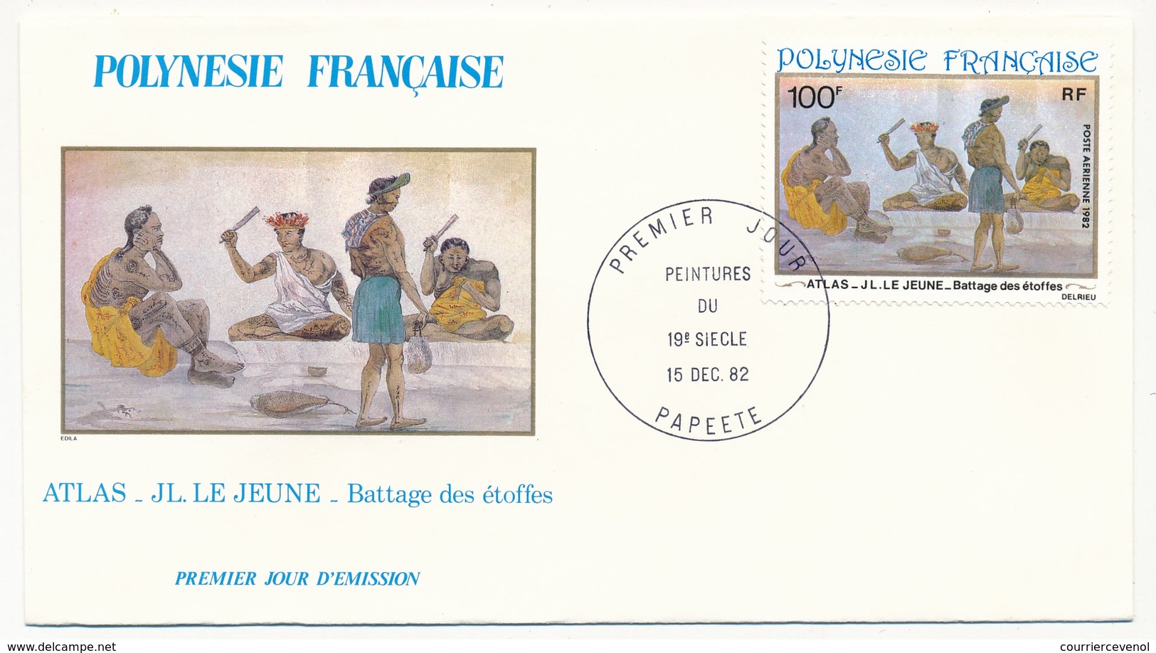 POLYNESIE FRANCAISE - 4 FDC - Peintures Du 19eme Siècle - 15 Dec 1982 - Papeete - FDC