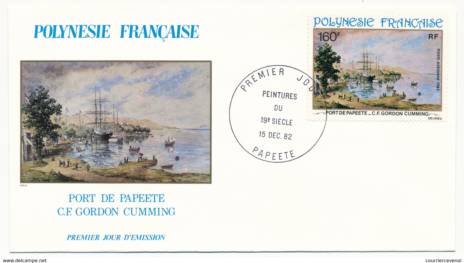 POLYNESIE FRANCAISE - 4 FDC - Peintures Du 19eme Siècle - 15 Dec 1982 - Papeete - FDC