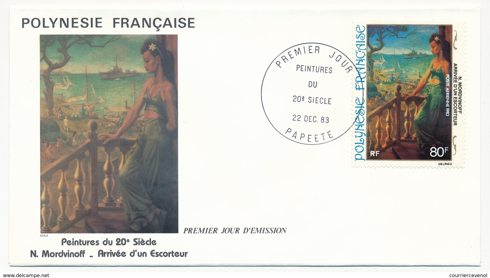POLYNESIE FRANCAISE - 4 FDC - Peintures Du 20eme Siècle - 22 Dec 1983 - Papeete - FDC