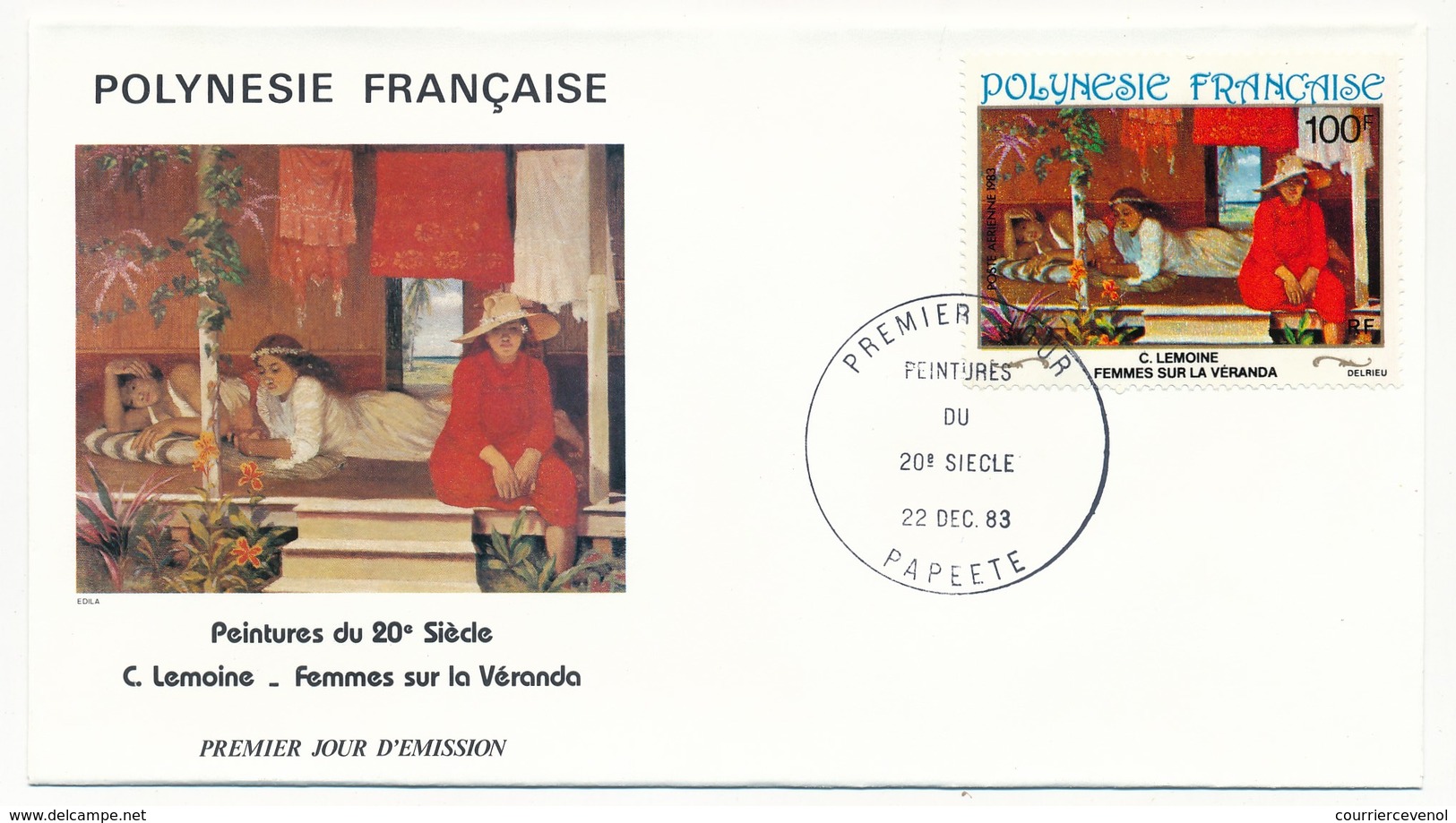 POLYNESIE FRANCAISE - 4 FDC - Peintures Du 20eme Siècle - 22 Dec 1983 - Papeete - FDC