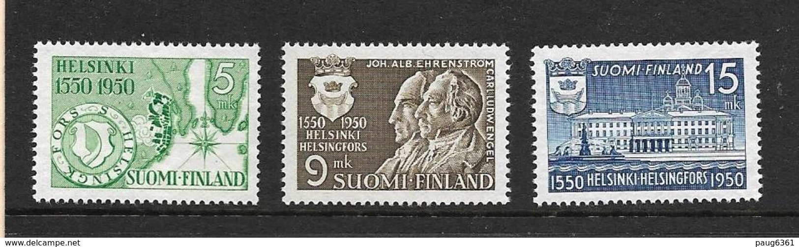 FINLANDE 1950 VILLE D'HELSINKI  YVERT N°371/73  NEUF MNH** - Nuovi