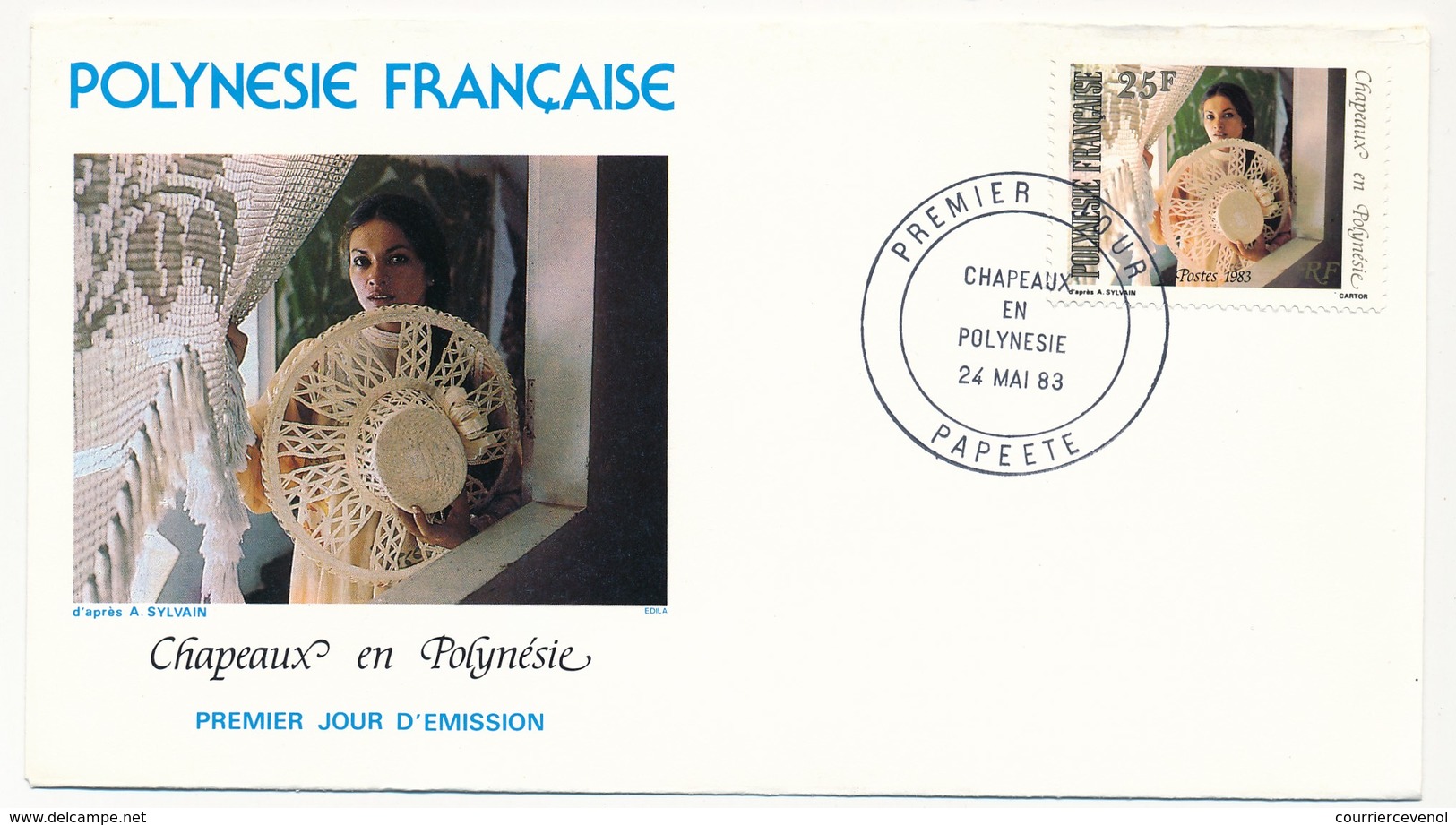 POLYNESIE FRANCAISE - 4 FDC - Chapeaux En Polynésie - 24 Mai 1983 - Papeete - FDC