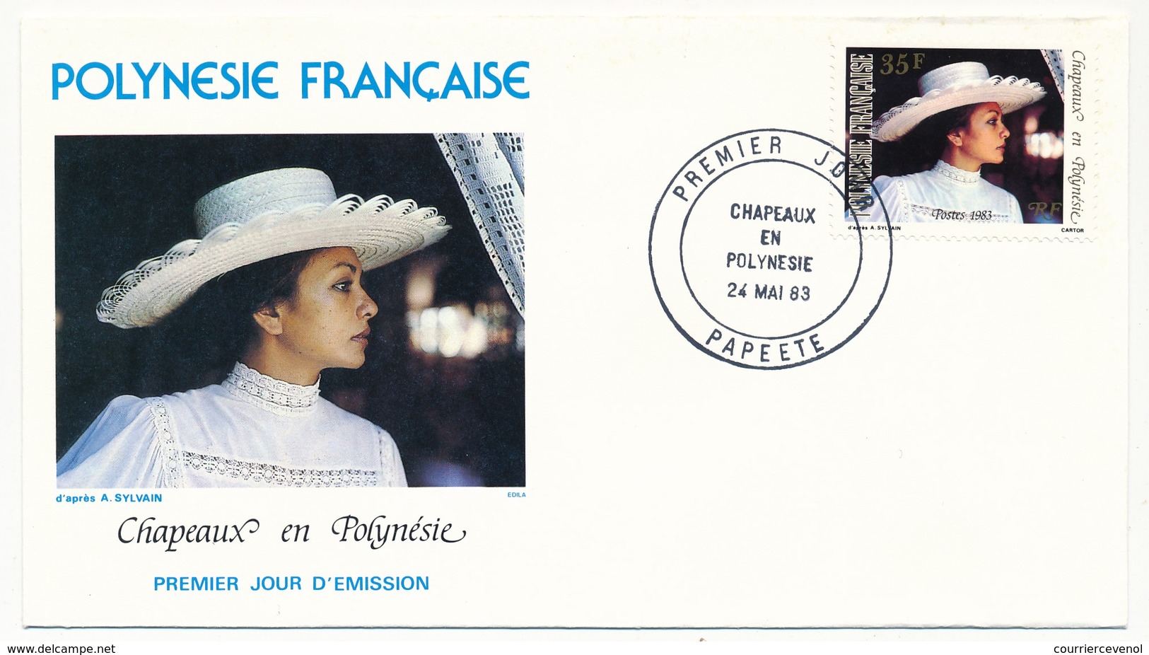 POLYNESIE FRANCAISE - 4 FDC - Chapeaux En Polynésie - 24 Mai 1983 - Papeete - FDC