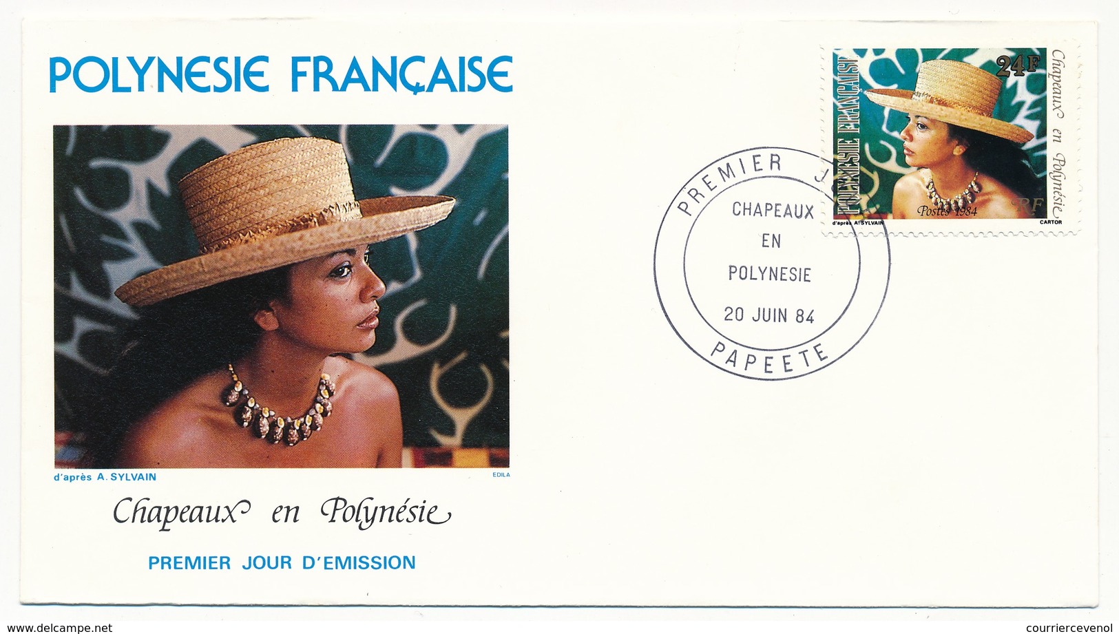 POLYNESIE FRANCAISE - 4 FDC - Chapeaux En Polynésie - 20 Juin 1984 - Papeete - FDC