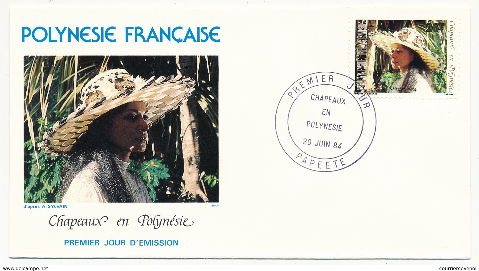 POLYNESIE FRANCAISE - 4 FDC - Chapeaux En Polynésie - 20 Juin 1984 - Papeete - FDC