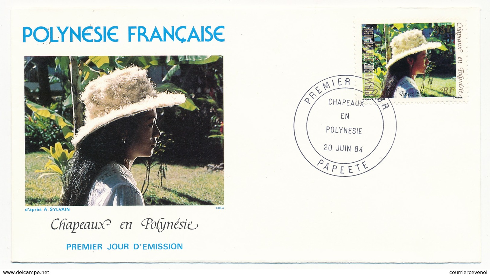 POLYNESIE FRANCAISE - 4 FDC - Chapeaux En Polynésie - 20 Juin 1984 - Papeete - FDC