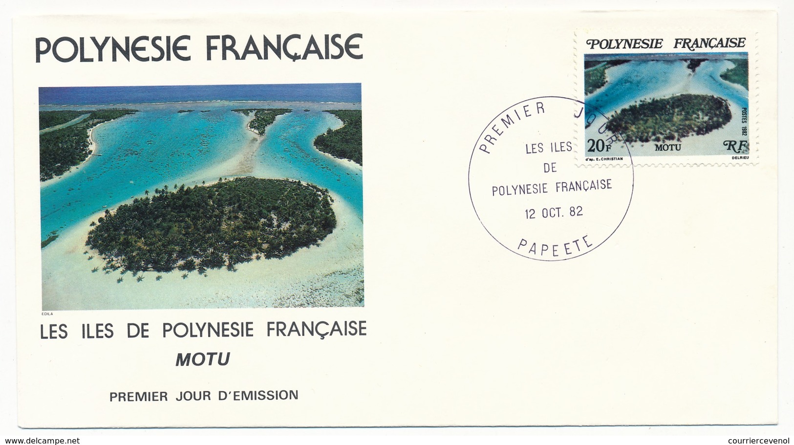POLYNESIE FRANCAISE - 3 FDC - Les Iles De Polynésie Française - 12 Octobre 1982 - Papeete - FDC