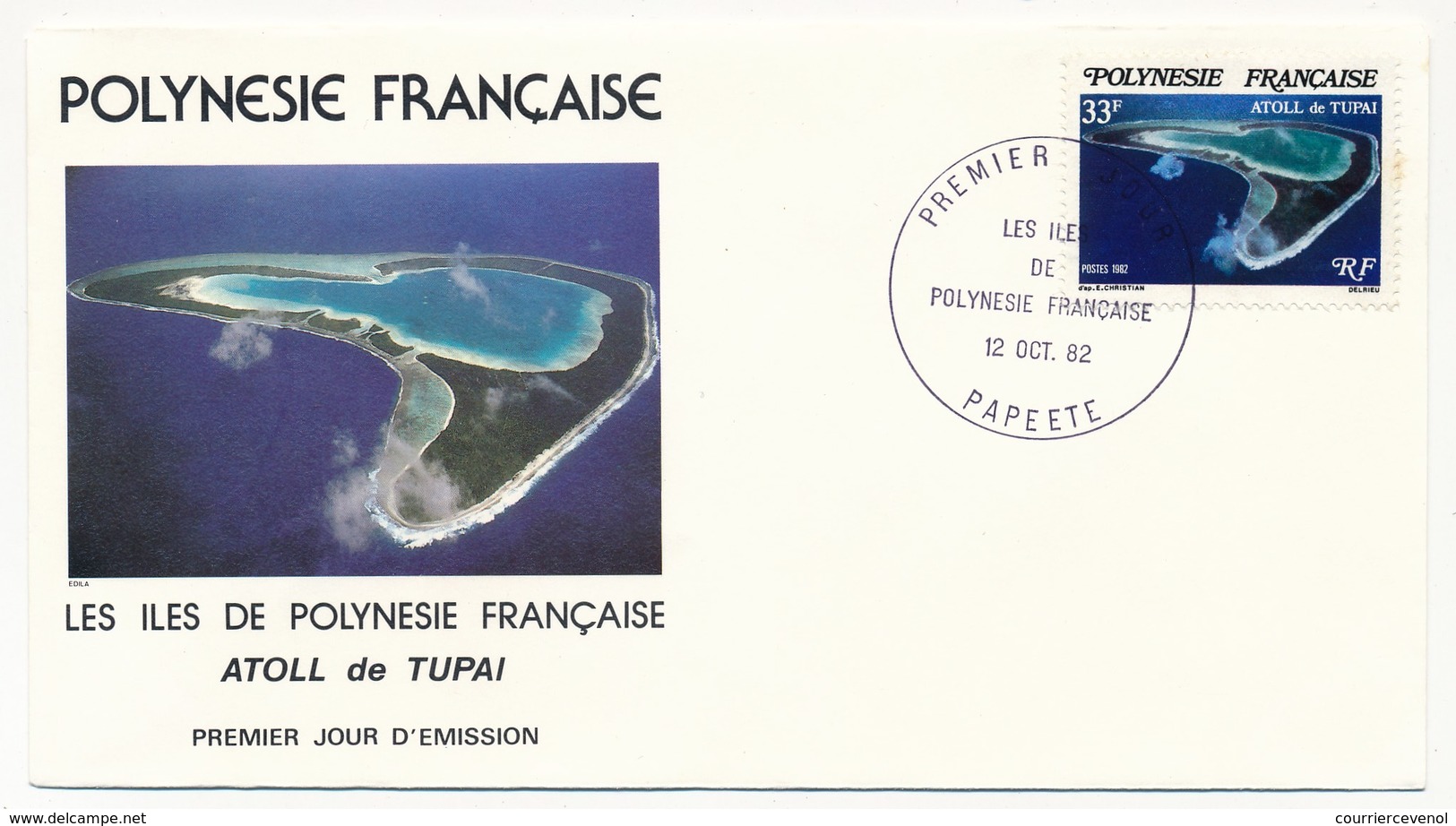 POLYNESIE FRANCAISE - 3 FDC - Les Iles De Polynésie Française - 12 Octobre 1982 - Papeete - FDC