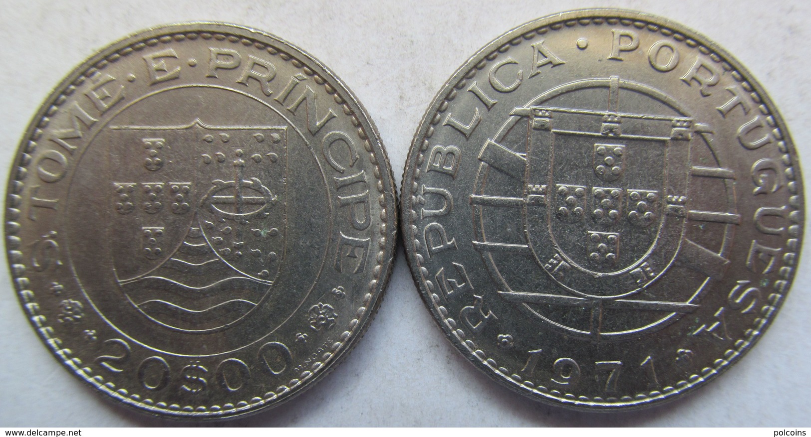 Sao Thome And Principe 20 Escudos 1971 XF KM# 24 - Sao Tome Et Principe