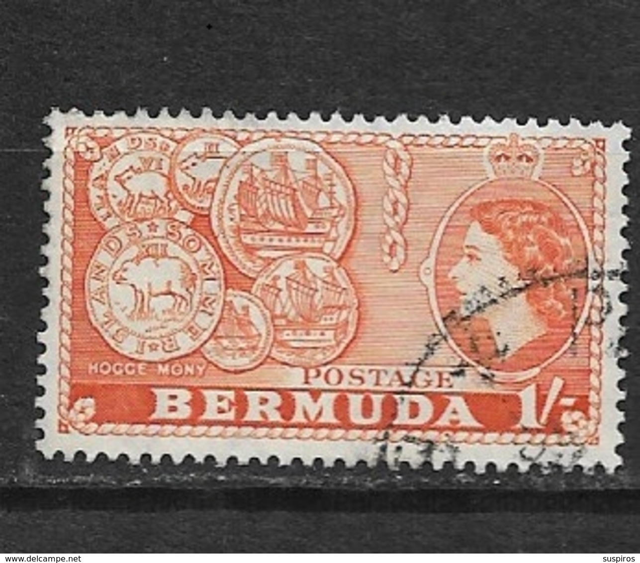 BERMUDA   1953 Local Motives And Queen Elizabeth II   USED  #144 - Bermuda