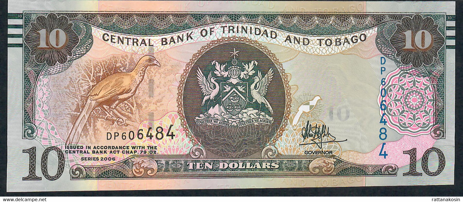 TRINIDAD AND TOBAGO P57 10 DOLLARS  2006 #DP Mark For Blind Issued 2017 Unc. - Trinidad & Tobago