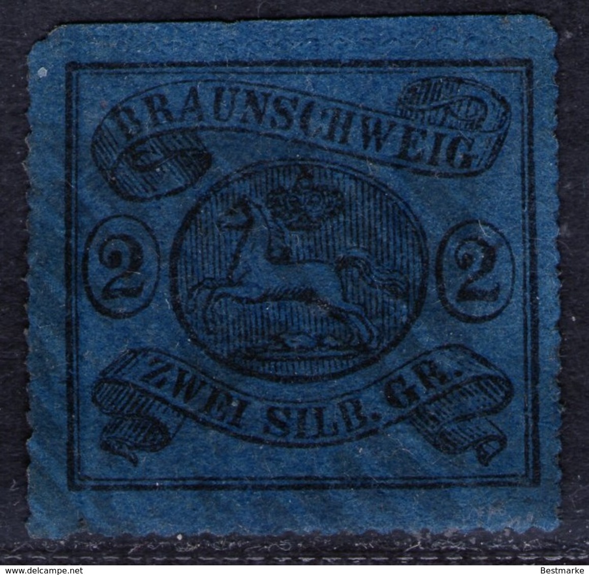 4 Blankenburg A. H. Auf 2 Sgr. Dunkelblau - Braunschweig Nr. 15 A - Pracht - Tiefst Geprüft BPP - Brunswick