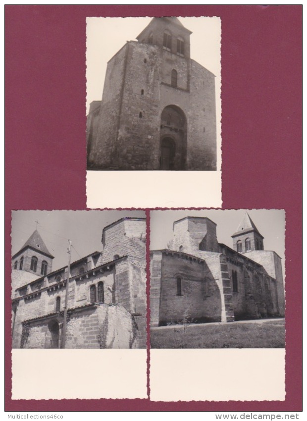 300918 - 3 PHOTOS 1963 - 63 PONT DU CHATEAU église - Pont Du Chateau