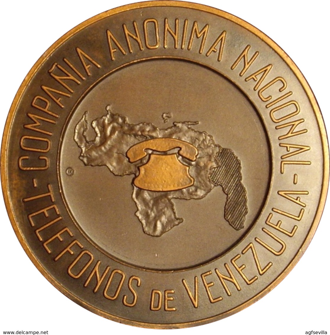 VENEZUELA. MEDALLA ESTACIÓN RASTREADORA DE SATÉLITES. 1.970. BRONCE - Profesionales / De Sociedad