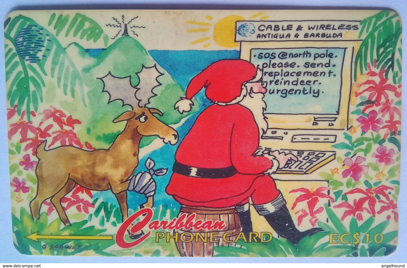 123CATA Christmas  EC$10 (slash In C/n) - Antigua En Barbuda