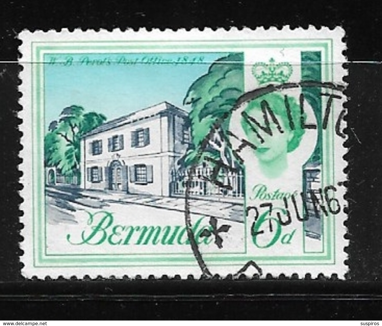 BERMUDA    1962 Definitive Issue  QUEEN ELIZABETH II 174 USED NICE CANCELL - Bermuda