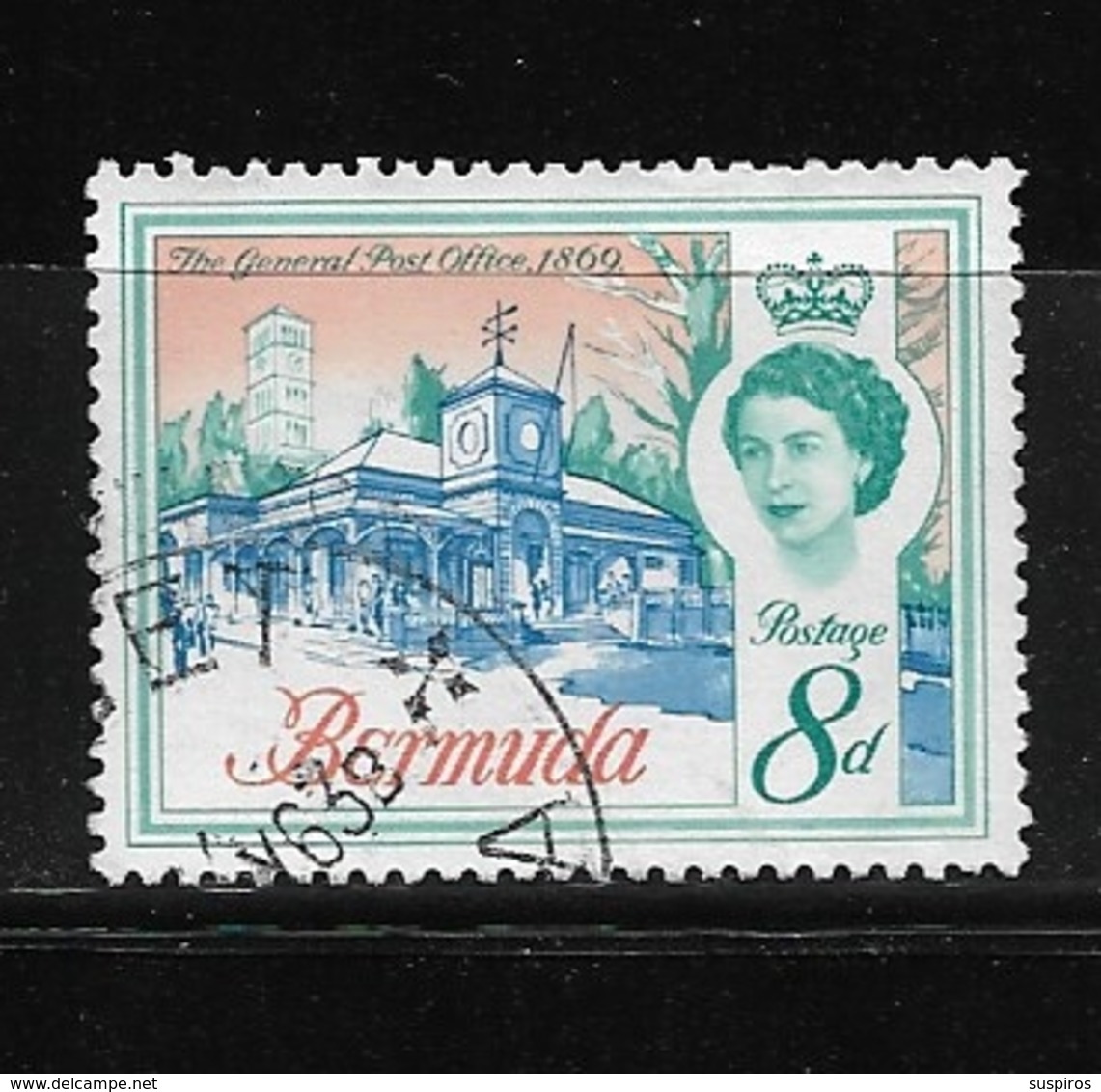 BERMUDA    1962 Definitive Issue  QUEEN ELIZABETH II  USED   Teh General Post Office 1869 - Bermuda