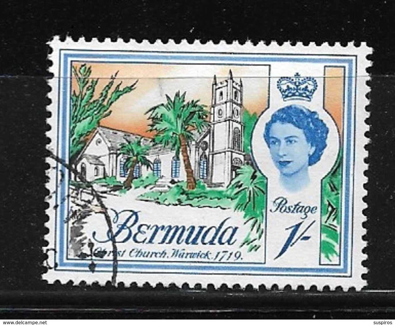 BERMUDA    1962 Definitive Issue  QUEEN ELIZABETH II 	 	Used Church 1719 - Bermuda