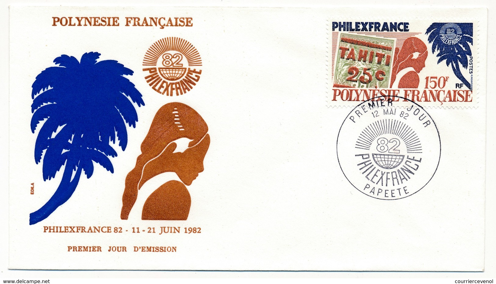 POLYNESIE FRANCAISE - FDC - Exposition PHILEXFRANCE 1982 - 12 Mai 1982 - Papeete - FDC