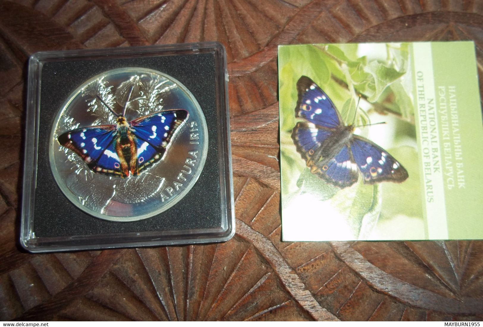 Piéce Papillons Argent Silver 8000 Ex APATURA IRIS Année 2013 - Belarus