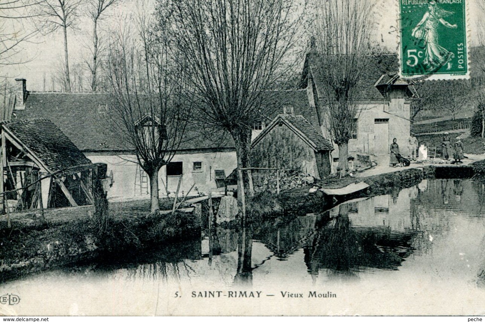 N°65043 -cpa Saint Rimay -vieux Moulin- - Water Mills