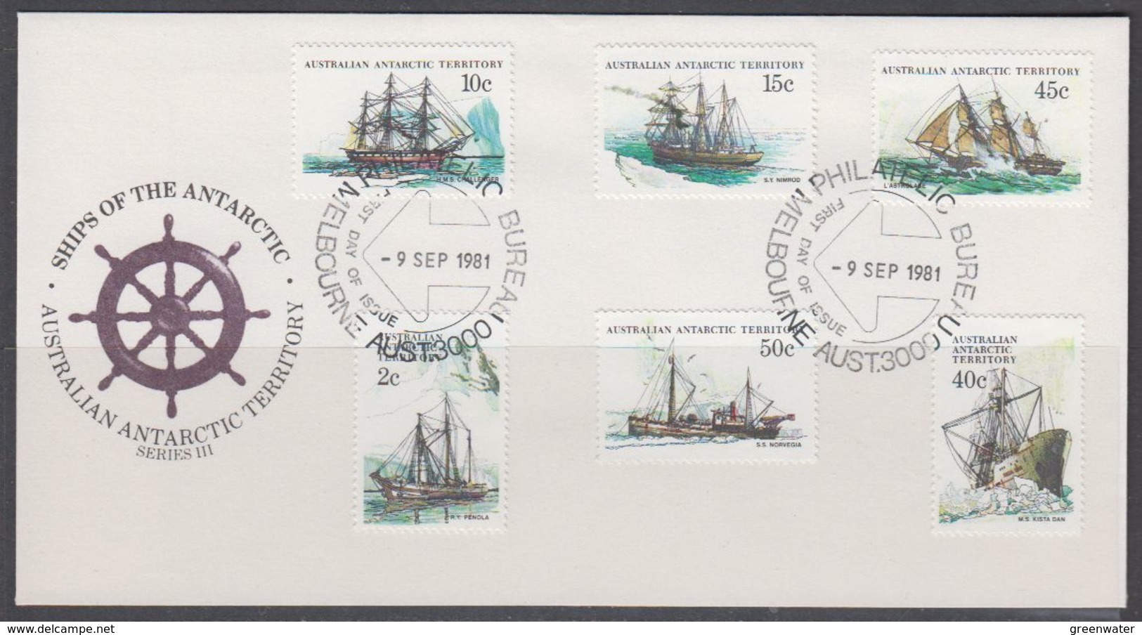 AAT 1981 Definitives / Ships 6v FDC  (40783E) - FDC