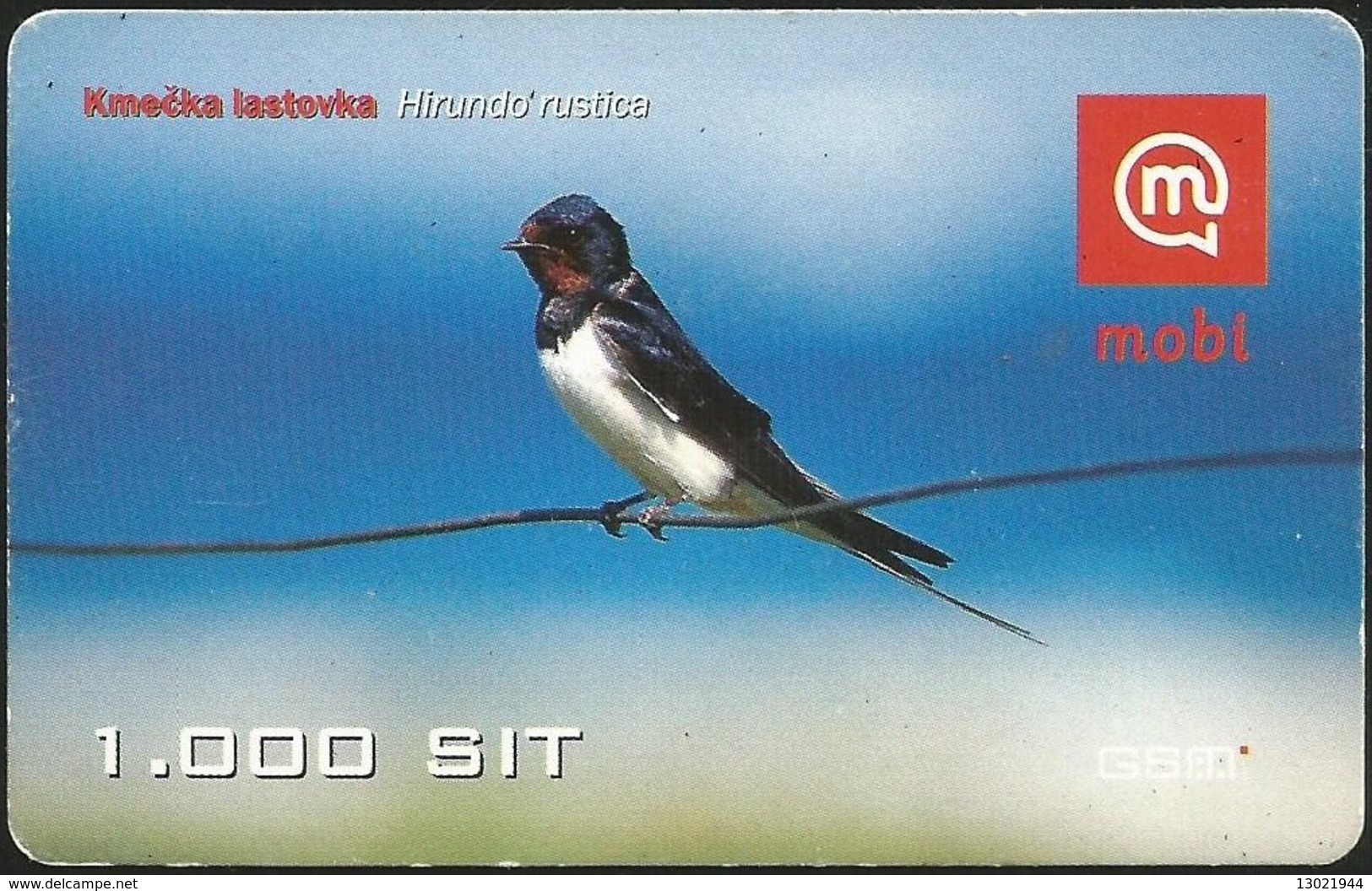 SLOVENIA SCHEDA TELEFONICA Kmečka Lastovka / Swallow (Hirundo Rustica) - Altri & Non Classificati