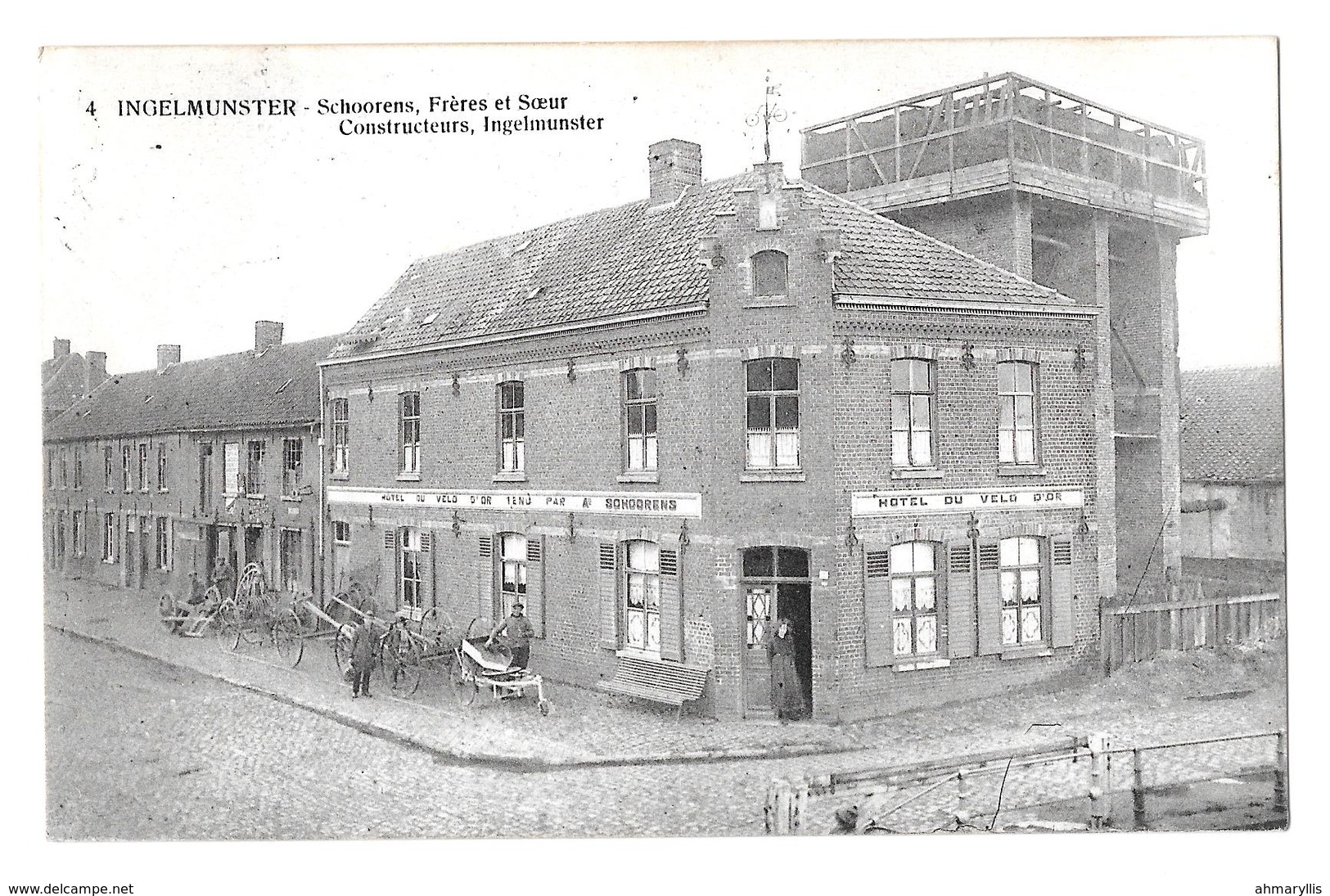 Ingelmunster 4 Schoorends Frères Et Soeur Constructeurs Hotel Du Vélo D'or Rare Zeldzaan 1921 - Ingelmunster