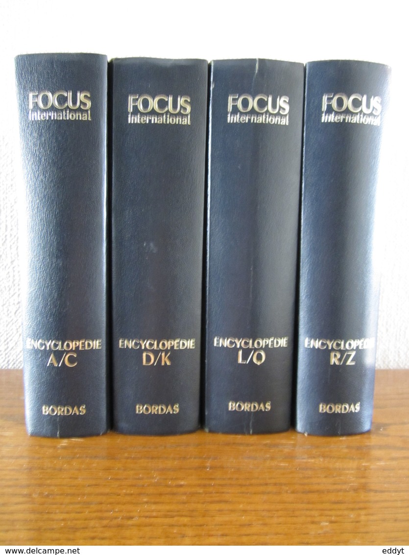 ENCYCLOPÉDIE INTERNATIONALE FOCUS Bordas - 4 Volumes - 17,5 X 24,5 Cm - T Bon état - Encyclopedieën