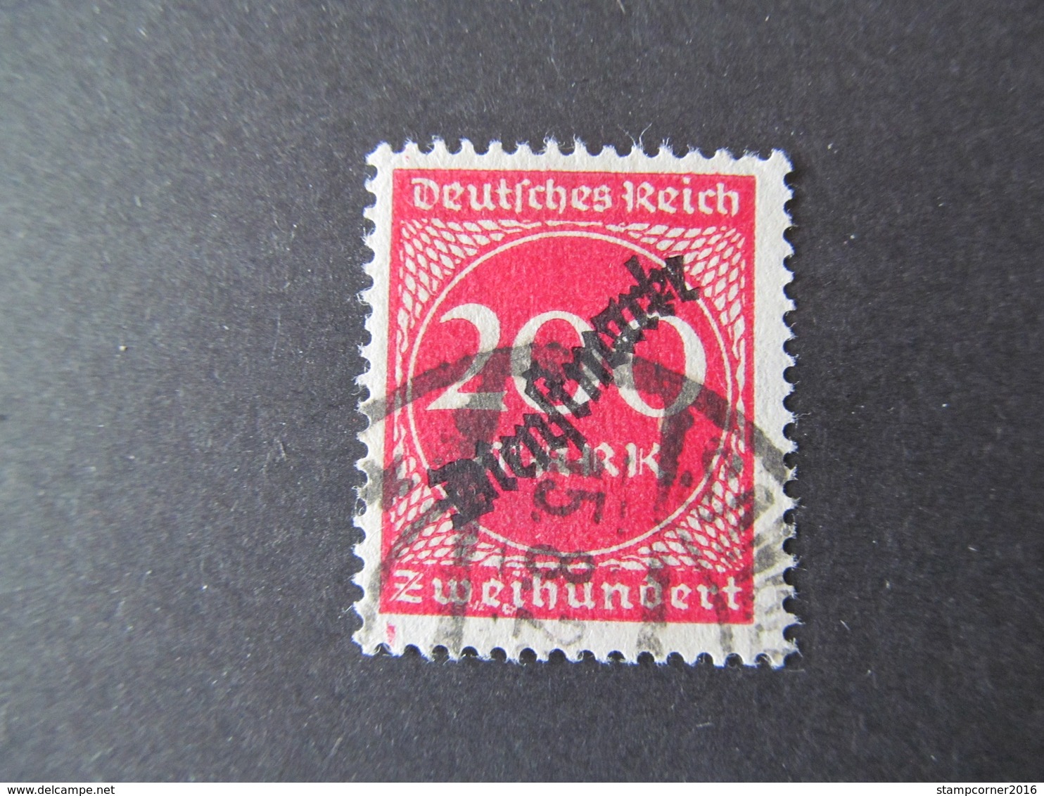 DR-DIENST Nr.  78, 1923, Gestempelt, BPP Geprüft BS - Officials