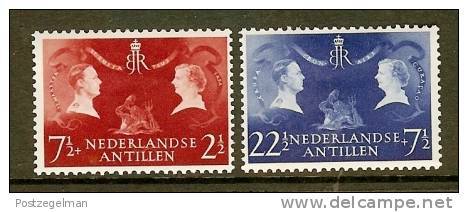 NED ANTILLEN 1955 Hinged Stamp(s) Royal Visit 48-49 - Curacao, Netherlands Antilles, Aruba