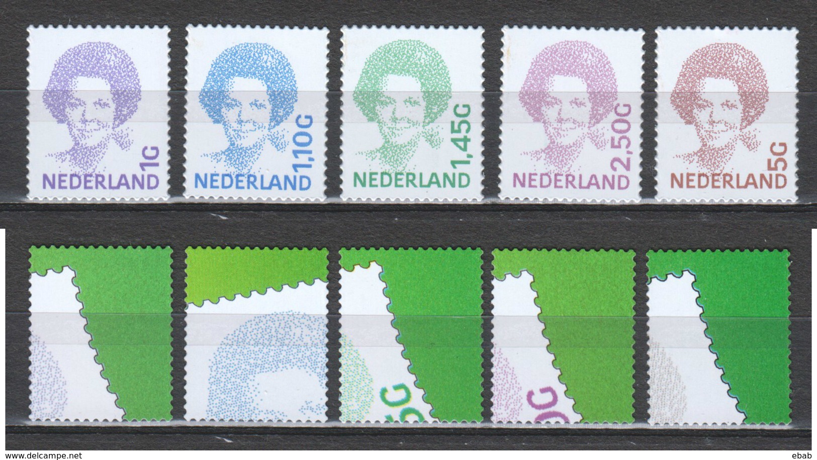 Netherlands 2001 Mi 1908 + 1914-1917 MNH Sellfadhesive From Booklets - Ungebraucht