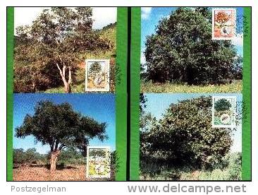 BOPHUTHATSWANA, 1985, Trees,   Mint Maxicards, Nr(s.) 22-25 - Bophuthatswana