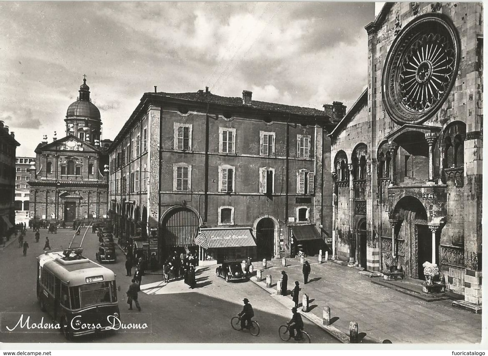 MODENA CORSO DUOMO -FILOBUS E AUTO DELL'EPOCA  -FG - Modena