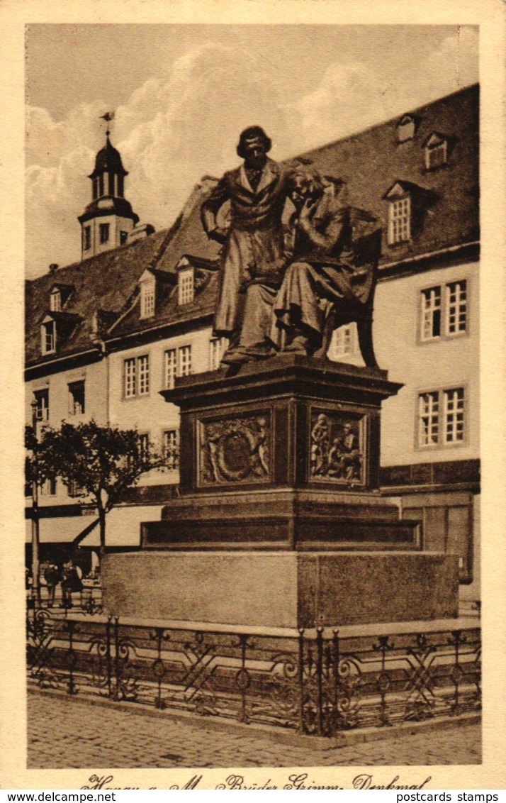 Hanau, Brüder Grimm-Denkmal, 1926 Nach Heidelberg Versandt - Hanau