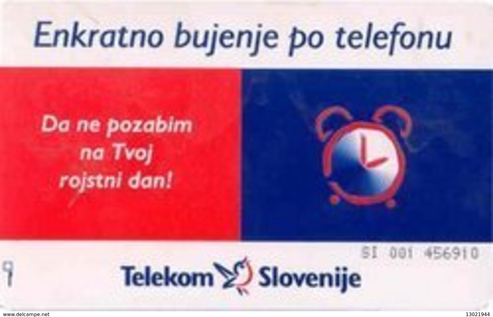 SLOVENIA SCHEDA TELEFONICA Tulipani / Enkratno Bujenje PO Tel. - Zonder Classificatie