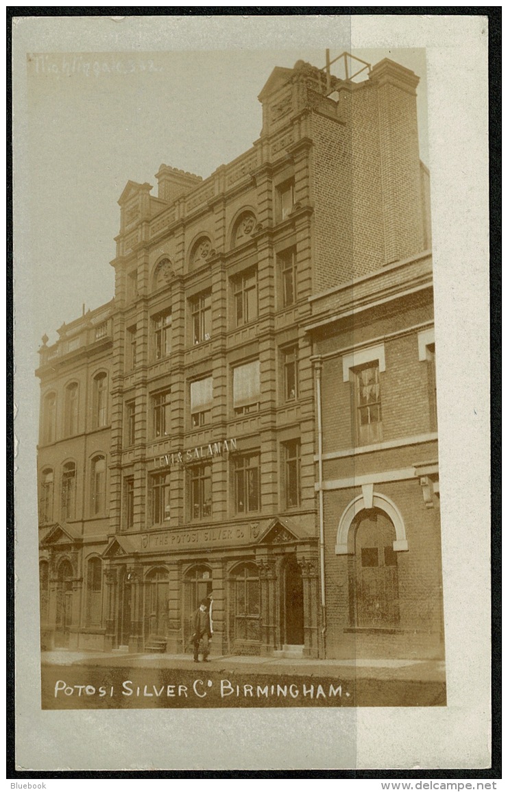 RB 1226 -  Early Real Photo Postcard - Potosi Silver Co. - Levi &amp; Salaman - Newell Street Birmingham - Birmingham