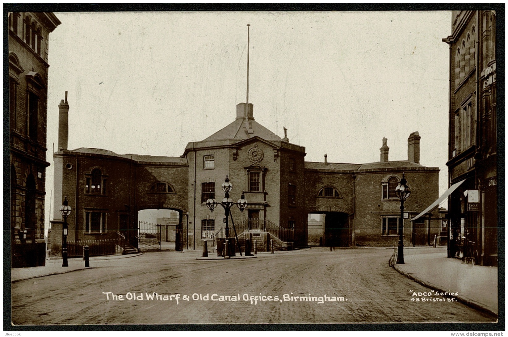 RB 1226 -  Early Real Photo Postcard - The Old Wharf &amp; Old Canal Offices Birmingham - Birmingham