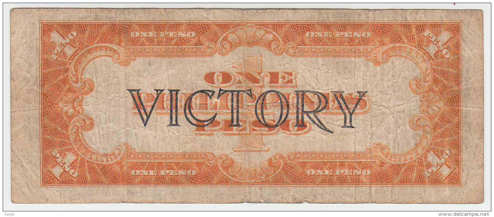 Philippines 1 Peso 1944 AVF Victory Over Japan WW 2 - Series H Pick 94 - Philippines