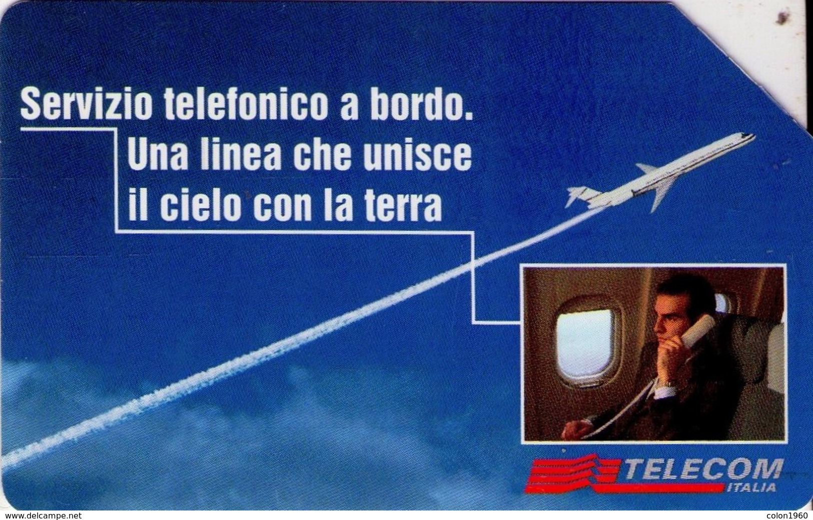 TARJETA TELEFONICA DE ITALIA, AVIONES. SEVICIO TELEFONICO A BORDO, 5000 LIRAS. (165) - Avions