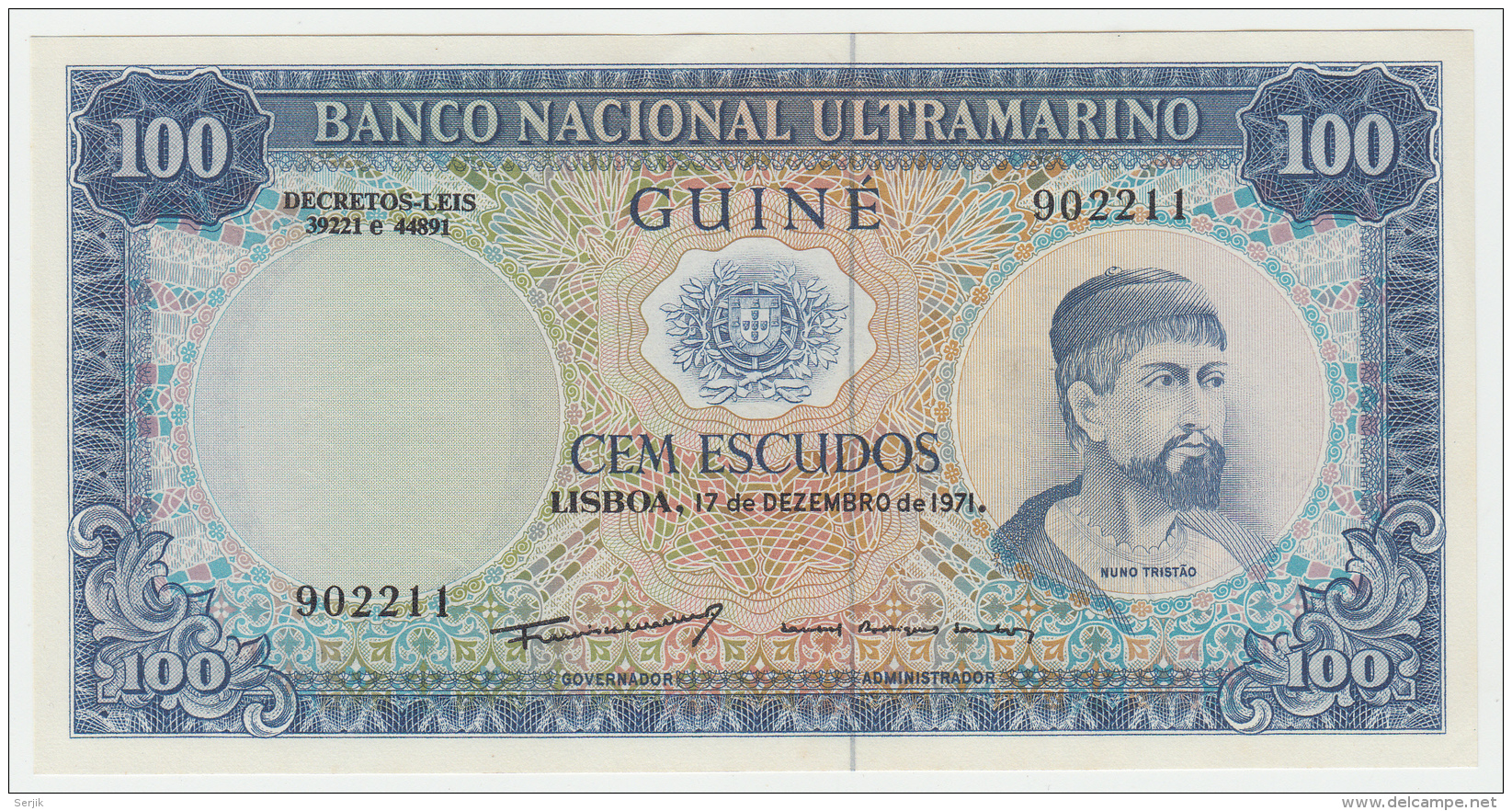 Portuguese Guinea 100 Escudos 1971 UNC NEUF Pick 45 - Guinea