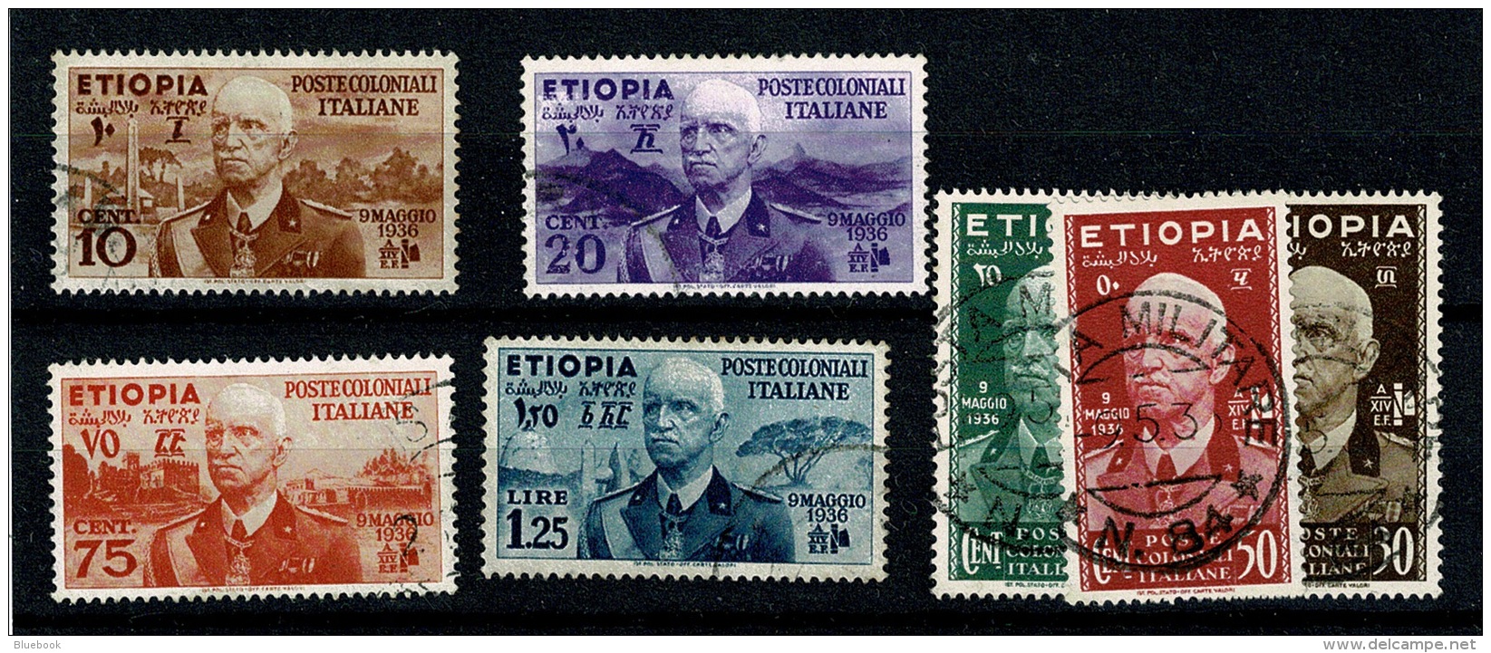 RB 1226 -  Italy Occupation Of Ethiopia - 1936 Used Stamps - Cat &pound;36+ - Ethiopia