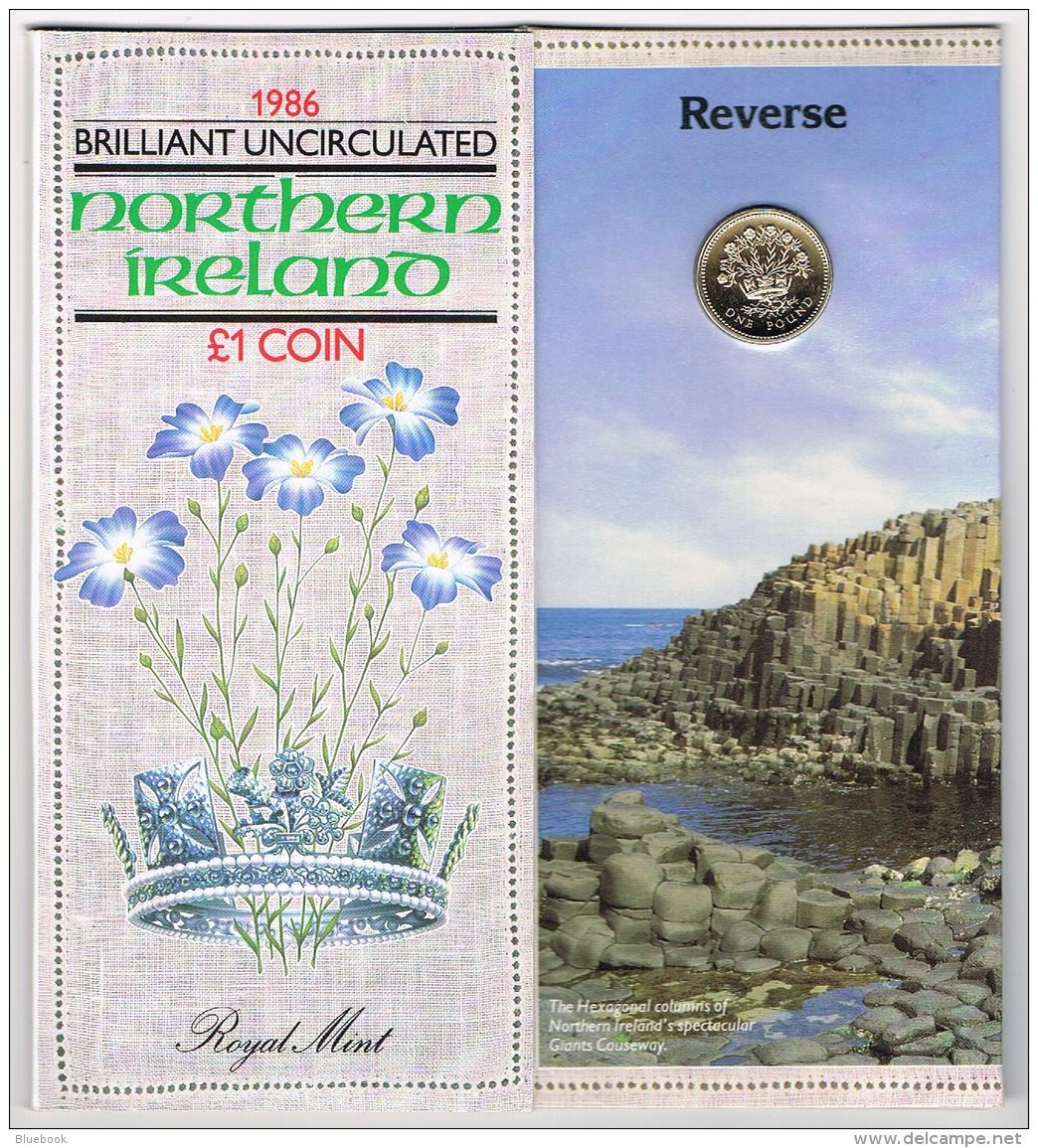 RB 1226 -  GB 1986 Northern Ireland - &pound;1 Coin - Special Folder - Autres & Non Classés